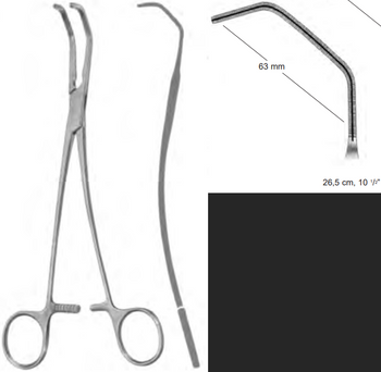 Product Vet Spectrum Cooley Anastomsis Vascular Clamp, 10.5" (26.5cm), Curved, 63mm Span | SAH.739773 Image
