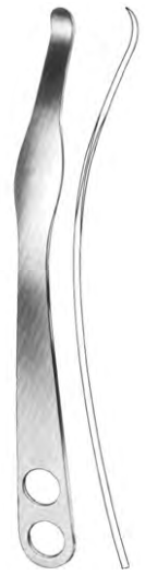 Product Vet Spectrum Hohmann Retractor, 10.75" (27.5cm), 2 Finger Holes, Rounded Tip, 24mm | SAH.741125 Image