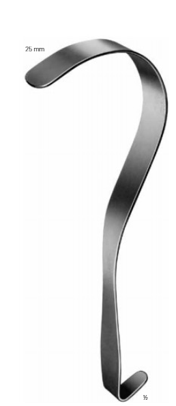 Product Vet Spectrum Deaver Retractor, 12" (30cm), 25mm Working End Width | SAH.760297 Image