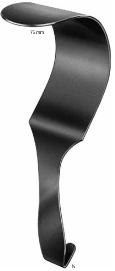 Product Vet Spectrum Deaver Retractor, 12" (30cm), 75mm Working End Width | SAH.760300 Image