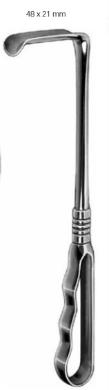 Product Vet Spectrum Richardson Retractor, 9.5" (24cm), 48x21mm Skinny Lip Working End, Loop Handle | SAH.760313 Image