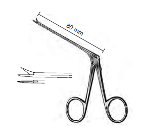 Product Spectrum Bellucci Ear Scissor, 80mm Shaft Length, Straight, Micro Mini 4mm Tip | SAH.770000 Image