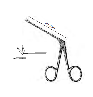 Product Spectrum Bellucci Ear Scissor, 80mm Shaft Length, Angled Up, Micro Standard 5.5mm Tip | SAH.770002 Image