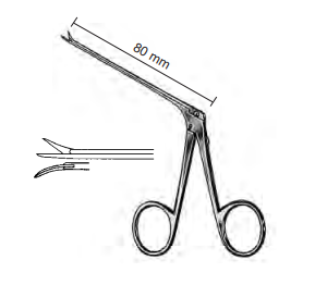 Product Spectrum Shea Ear Scissor, 80mm Shaft Length, Curved Left, 7mm Tip | SAH.770005 Image