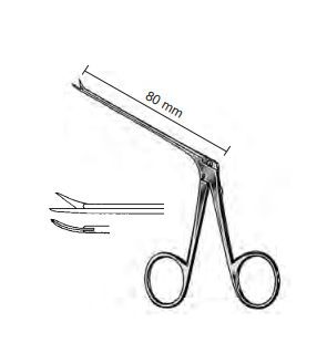 Product Spectrum Shea Ear Scissor, 80mm Shaft Length, Curved Right, 7mm Tip | SAH.770006 Image