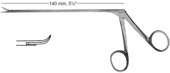 Product Spectrum Tumor Scissor, 140mm Shaft Length, Curved Left, Blunt Tips | SAH.770014 Image