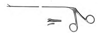 Product Spectrum Micro Laryngeal Scissor, 230mm Shaft Length, Curved to the Left, 4mm Micro Tip | SAH.770022 Image