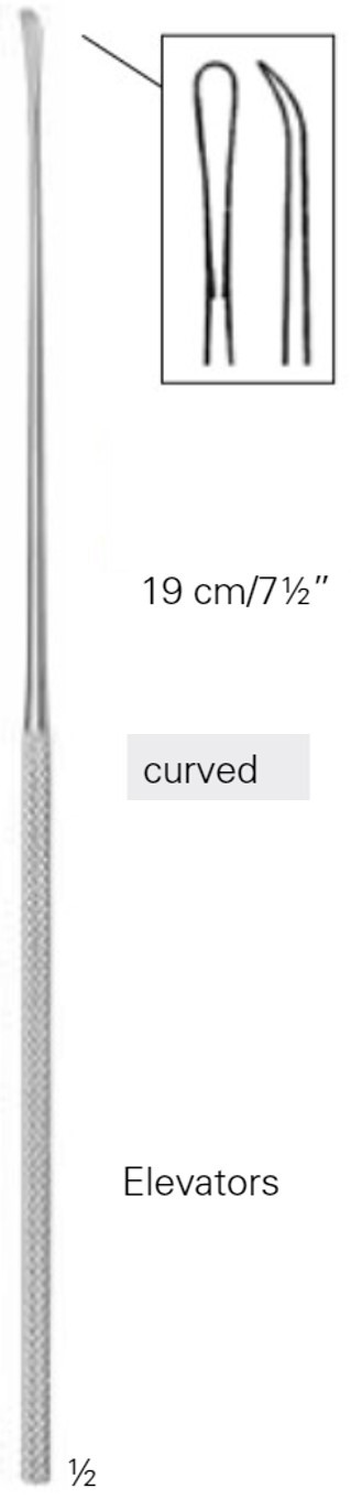 Product Vet Spectrum Rhoton Elevator, 7.5" (19cm), Straight, Curved Tip | SAH.780004 Image