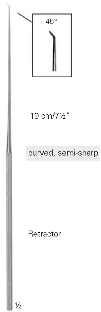 Product Vet Spectrum Rhoton Hook, 7.5" (19cm), 2mm Hook, 45 Degree Angle, Semi-Sharp | SAH.780013 Image