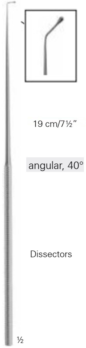 Product Vet Spectrum Rhoton Ball Dissector, 7.5" (19cm), 0.8mm, 40 Degree Angle | SAH.780017 Image