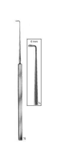 Product Vet Spectrum Cushing Nerve Hook, 7.5" (19cm), Right Angle, Blunt, 6mm Tip | SAH.780066 Image
