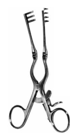 Product Vet Spectrum Adson (Baby) Retractor, 6.25" (16cm), 3x4 Prongs, Sharp, With Hinge | SAH.781020 Image