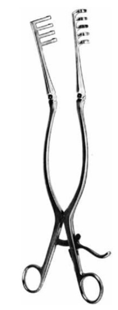 Product Vet Spectrum Adson Retractor, 12.5" (32cm), 4x4 Prongs, Sharp | SAH.781025 Image