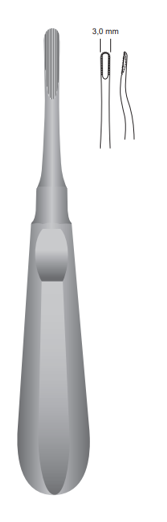 Product Spectrum Apical Root Elevator, Straight, 46 R, 3.0mm Tip Width | SAH.790069 Image