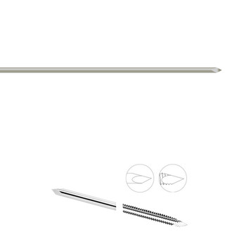 Product VOI 1.57mm (0.062") Fixation Half Pin, 6" Long, Single Trocar, Negative Half Thread Image