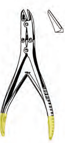 Product Spectrum Pin Cutter, 7" (18cm), Side Cutting, Angled, Cuts Up to 5/64" (2.0mm), Double Action, TC | SAH.99-142 Image
