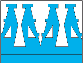 Product Vet Spectrum EverGreen Triangle Pattern Fixation Rail, Silicone, Nut and Screw (152mm Long) | SAH.EGR-101 Image