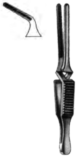 Product Spectrum Debakey-Diethrich Bulldog Clamp, 2" (50mm), Angled, Atraumatic Jaws, 10mm Jaw Length, Cross Loaded | SAH.13-3122 Image