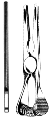 Product Spectrum Glover Bulldog Clamp, 3.5" (9cm), Straight, Atraumatic Jaws, Spring Loaded | SAH.13-3134 Image