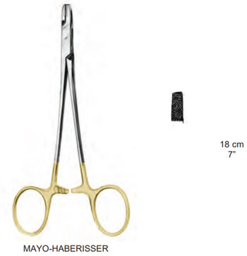 Product Vet Spectrum Mayo-Haberisser Wire Twisting Forceps, 7", Tungsten Carbide, 4mm Wide Flat Tip | SAH.20-5522 Image