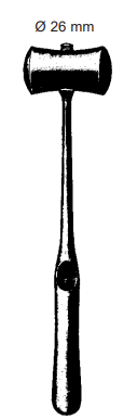 Product Vet Spectrum Williger Mallet, 9.5" (24cm), 26mm Diameter Head, 340g | SAH.24-3373 Image