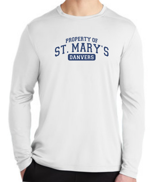 Property of Saint Mary's School - Adult Long Sleeve Performance shirt