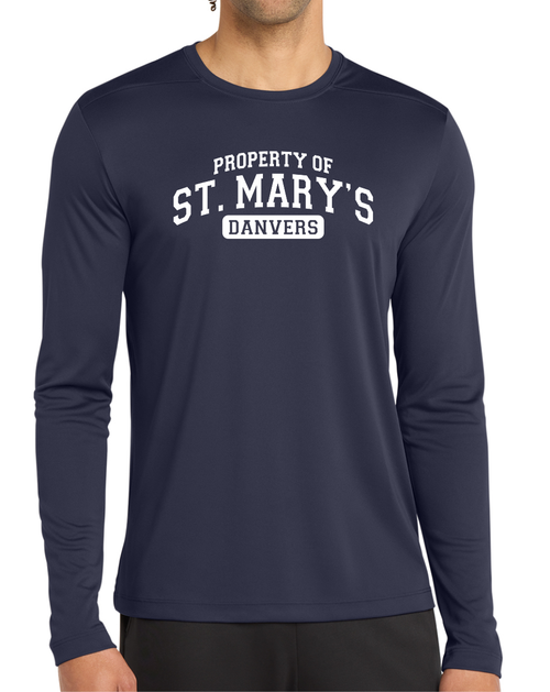 Property of Saint Mary's School - Adult Long Sleeve Performance shirt