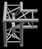 Global Truss F33 12" Triangular 3 Way 90 Degree  Corner, Apex Down Left
