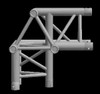 Global Truss F33 12" Triangular 3 Way 90 Degree  Corner / Apex Up Left