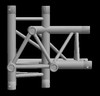 Global Truss F33 12" Triangular 4 Way 90 Degree Corner / Apex Up Left
