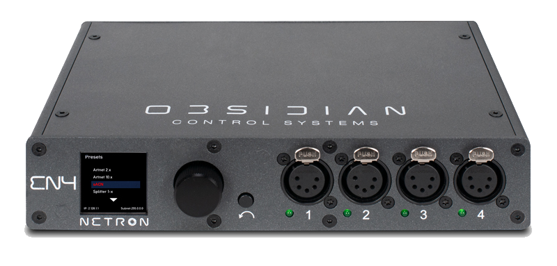Obsidian Netron EN4 Ethernet to DMX Gateway w/ 4 RDM Ports