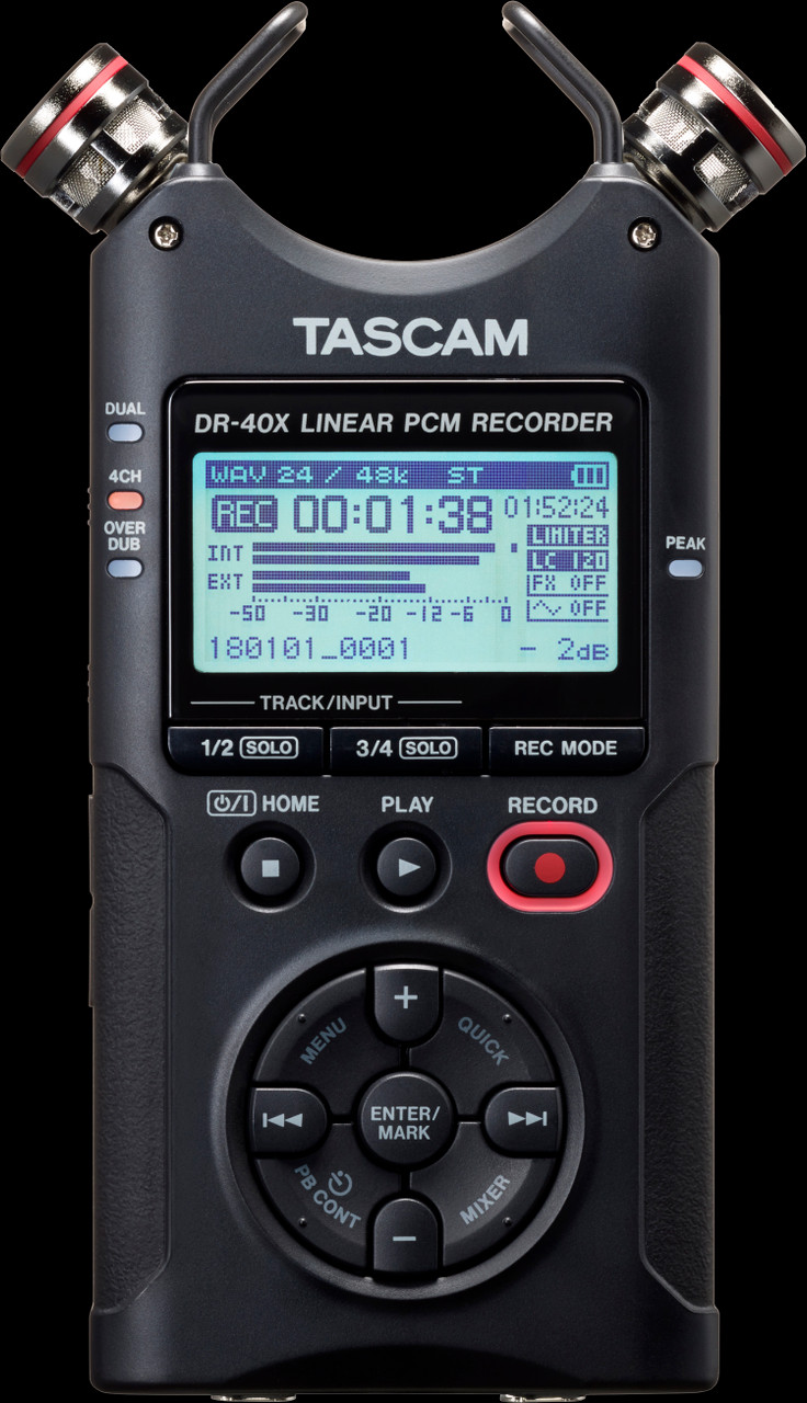 TASCAM DR-40X Four Track Digital Audio Recorder / USB Audio Interface -  Phantom Dynamics | Nightclub Lighting | Lasers u0026 Sound