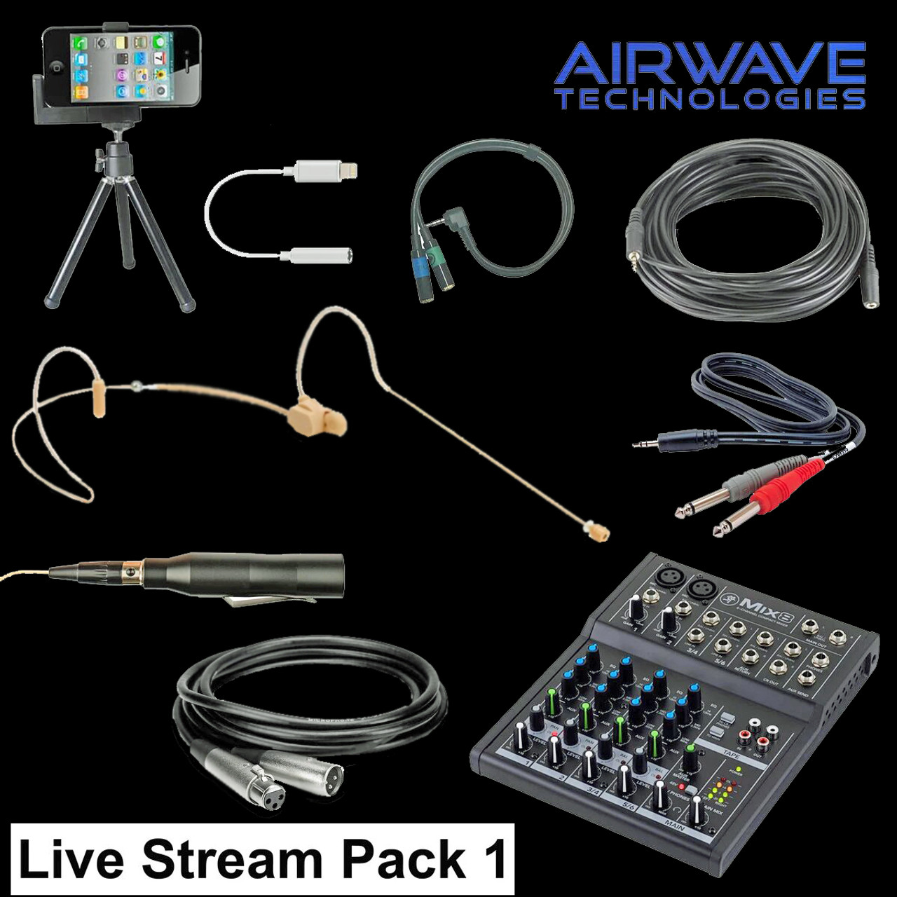 Airwave Live Stream Pack 1 Live Stream Microphone System Package