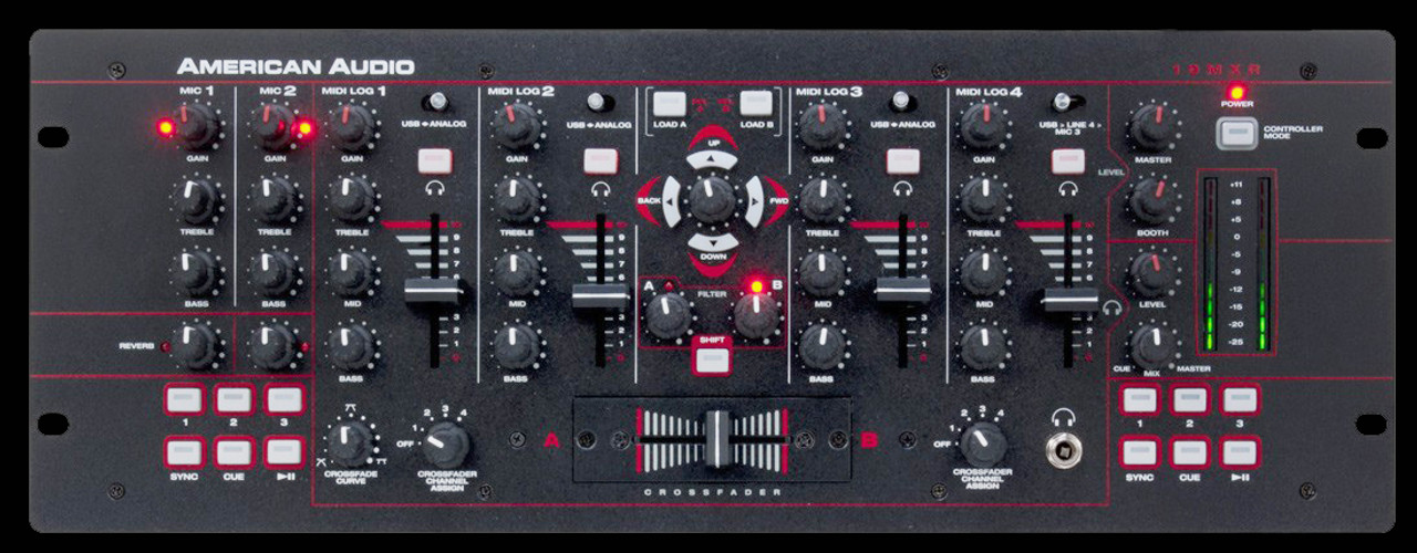 American Audio 19MXR 4-Channel MIDI DJ Audio Mixer