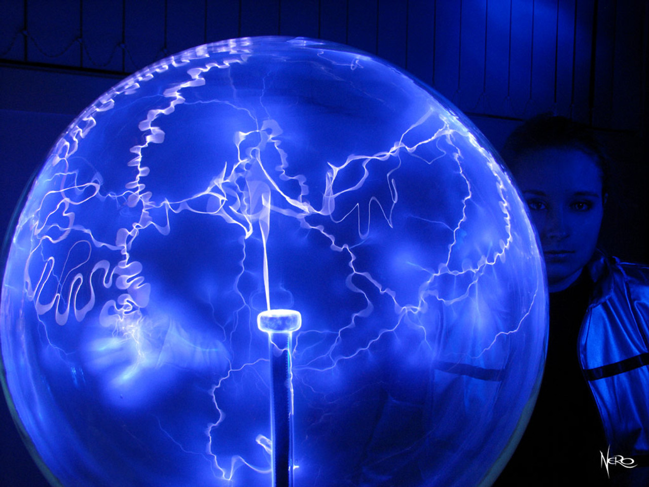 Blue Plasma Lamp