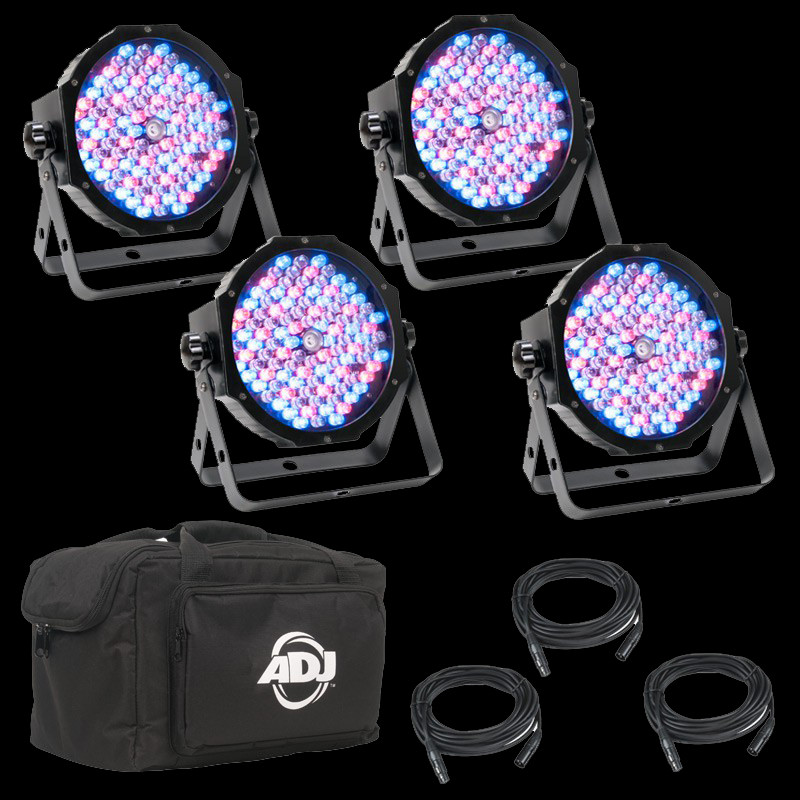 ADJ Mega Flat Pak Plus LED Par Can Club Lighting Package - Phantom
