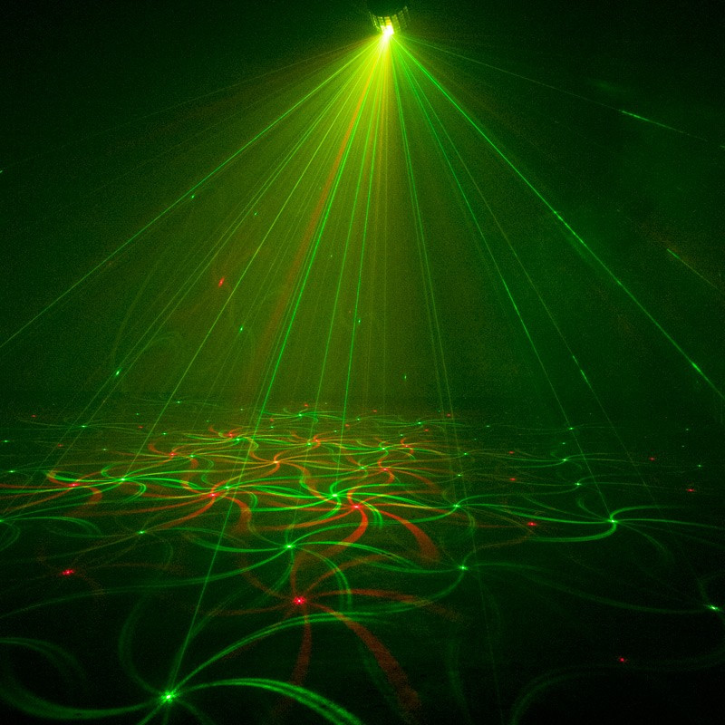 ADJ Mini Dekker LZR Dual Moonflower DJ Light w/ Laser - Phantom