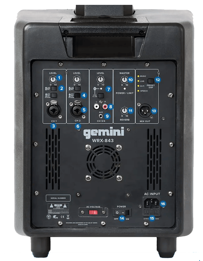 WRX-843 Modular Line Array + Live Event Audio + Portable PA