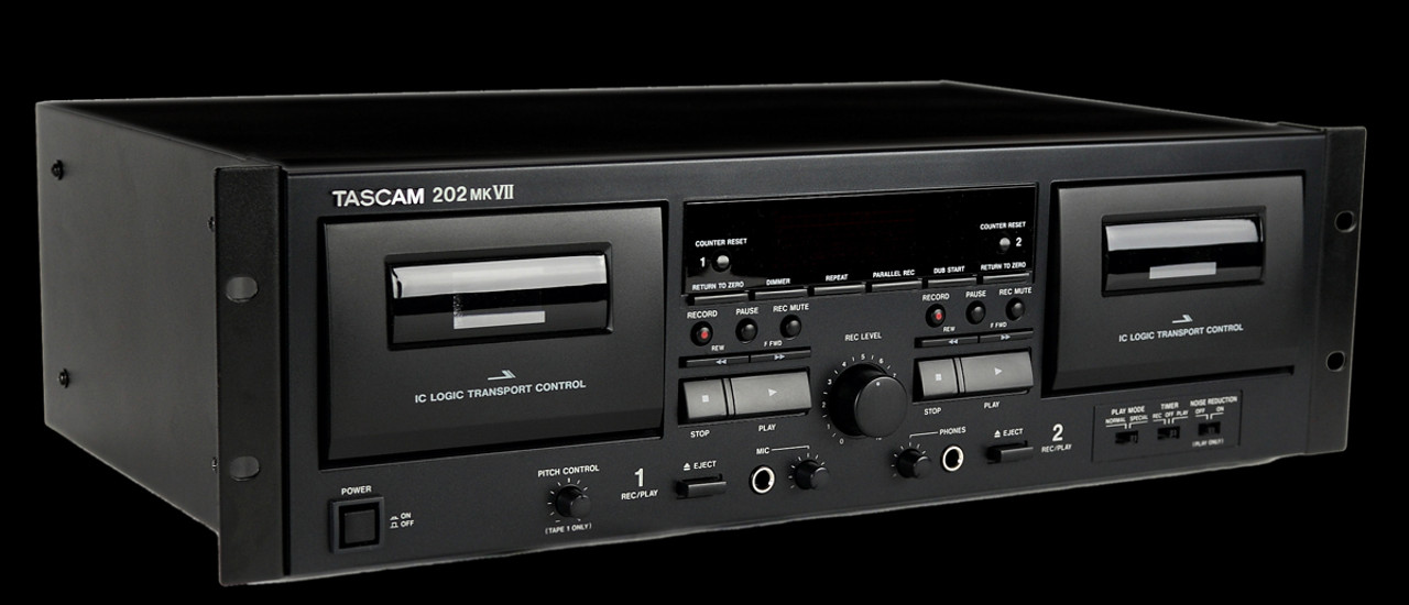 TASCAM 202MKVII Double Cassette Deck w/ USB Port - Phantom