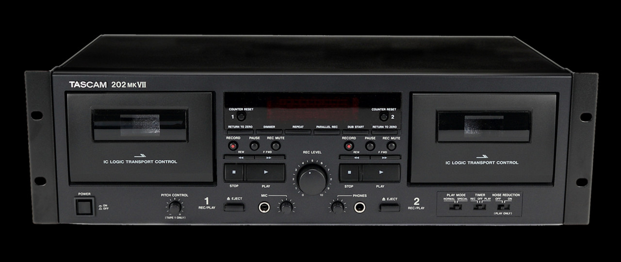 TASCAM 202MKVII Double Cassette Deck w/ USB Port - Phantom