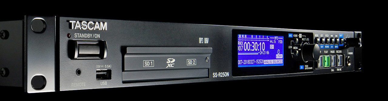 TASCAM SS-R250N Memory Recorder w/ Networking / Dante Support
