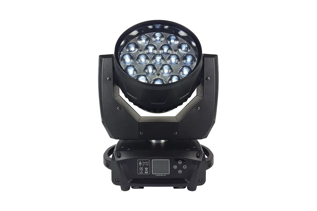 Flurry Z – RGBW Moving Head w/ 3-Zone LED Ring Effects & Motorized