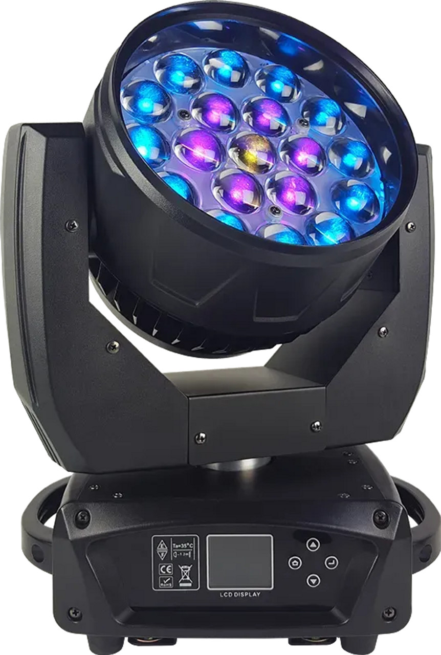 Flurry Z – RGBW Moving Head w/ 3-Zone LED Ring Effects