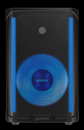 Gemini 1000W Powered Bluetooth Party DJ Speaker w/ LED Lights / GD-L115BT