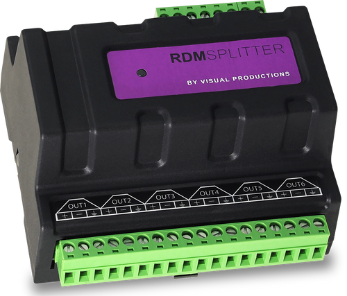 Visual Productions RDM Splitter DIN Rail Mounted DMX+RDM Splitter / Booster
