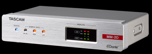 TASCAM MM-2D-E 2-Channel Mic/Line Input/Output Dante Converter w/ built-in DSP Mixer