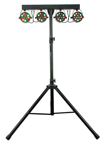 Mini Par Bar – 4-Fixture RGBW LED Par Lighting System with Stand