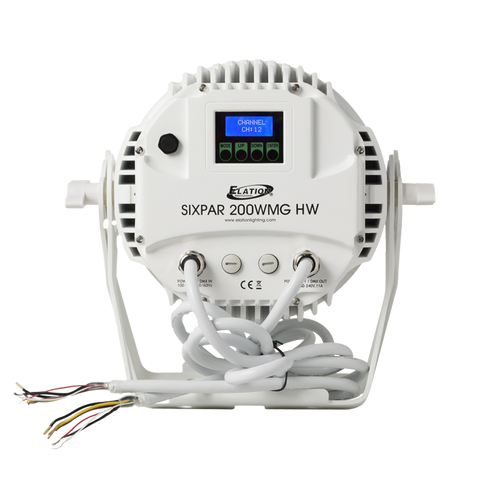 Elation SIXPAR 200WMG HW RGBAW+UV LED IP65 Par, White Marine Grade