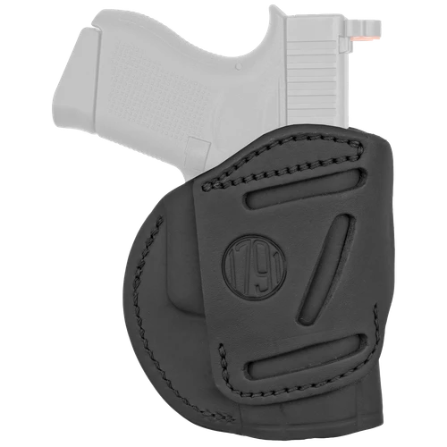1791 Gunleather 4 Way IWB Holster Size 3 Left-Hand Leather IWB/OWB Stealth Black