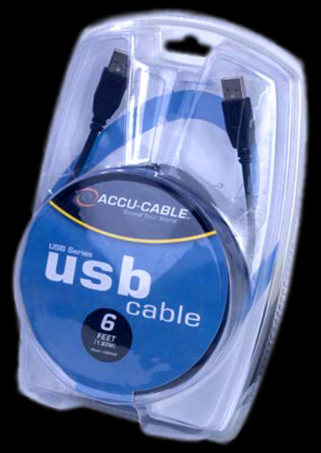 Accu Cable 6 Ft Male to Male USB Cable - USBAA6